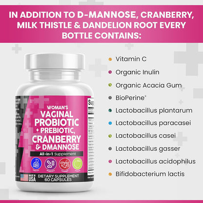 Clean Nutraceuticals Probiotiques vaginaux pour femmes