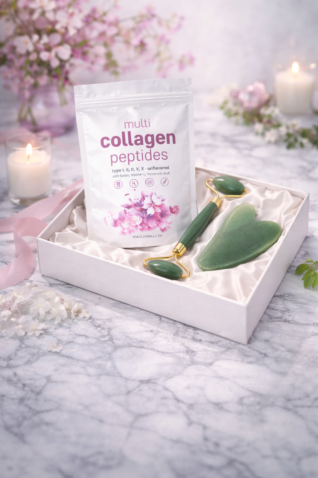 Rituel Aura Lift™ – Jade & Collagène Éclat