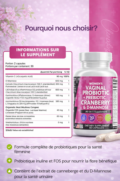 FloraGlow™ – Probiotiques Intimes Équilibre & Confort
