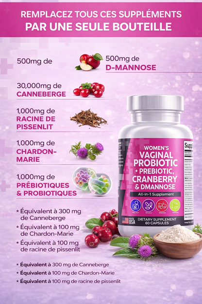FloraGlow™ – Probiotiques Intimes Équilibre & Confort