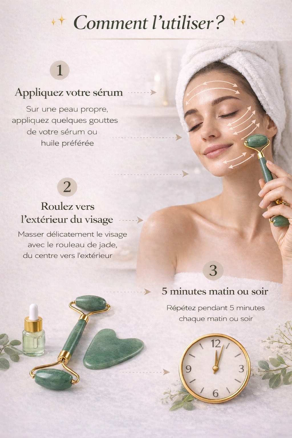 Jade Glow Sculpt™ – Gua Sha en Pierre de Jade Sculptant Visage