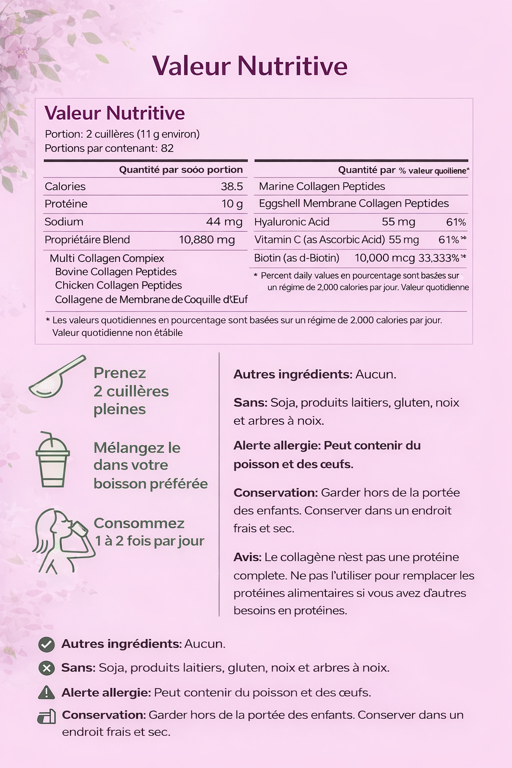 Peptides de collagène